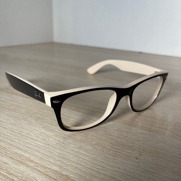 Ray-Ban RB2132 New Wayfarer 875 Sunglasses Frames Only Black Beige 52-18-145 - Picture 1 of 11